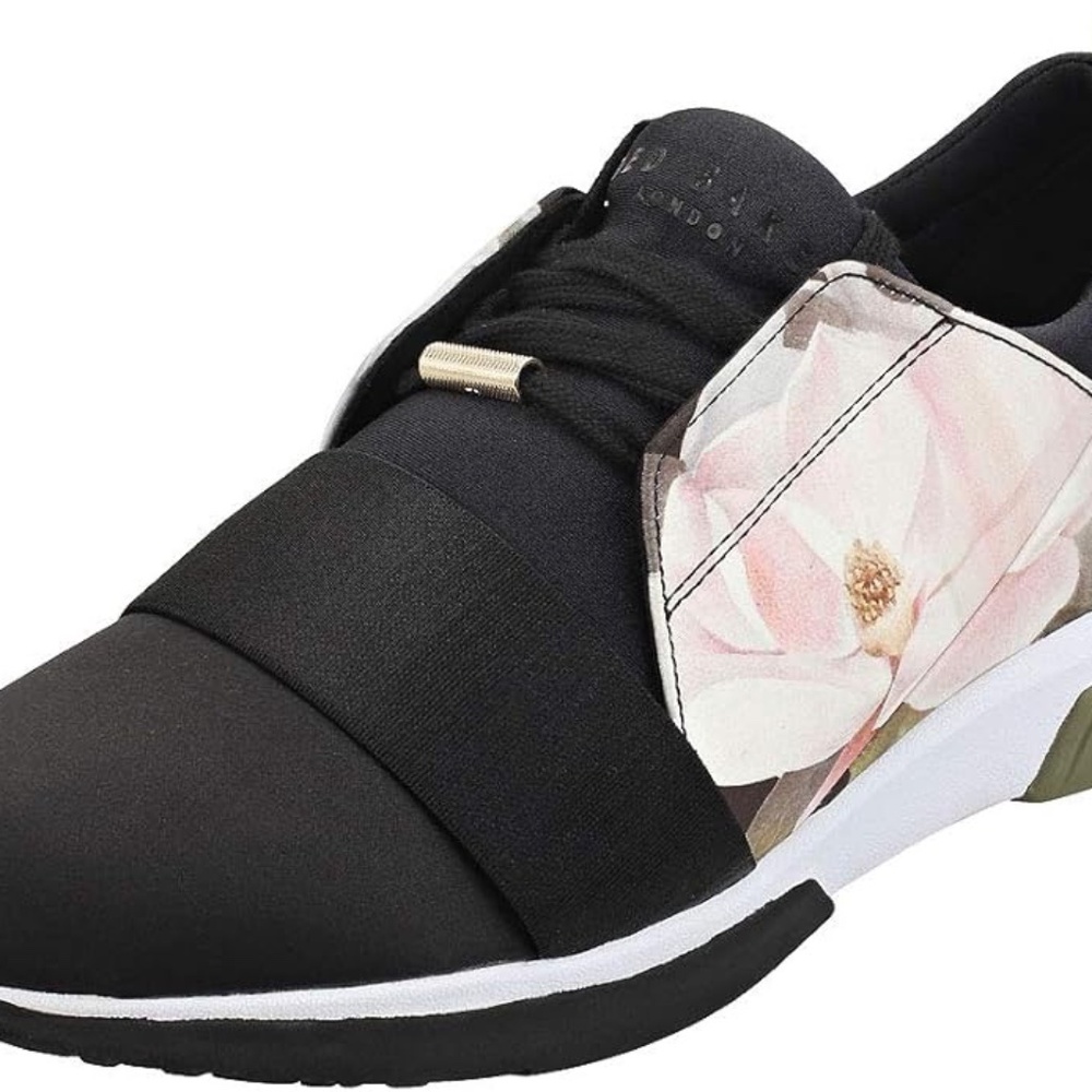 Ted Baker Cepap Womens Black Opal Satin Sneakers-UK 6 / EU 39 / US 8 - Picture 1 of 8